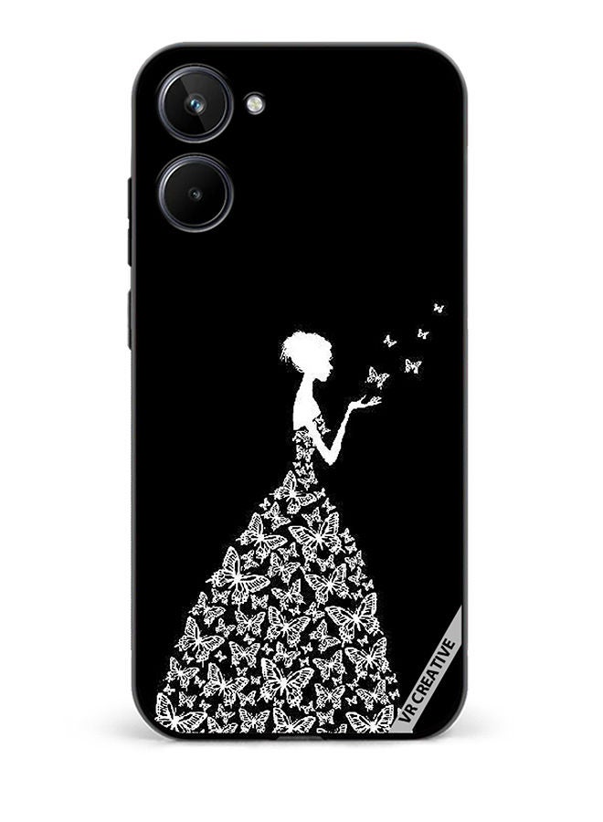 VR CREATIVE Protective Case Cover For Realme 10 Girl In Butterfly Dress Design Multicolour  - Image 1