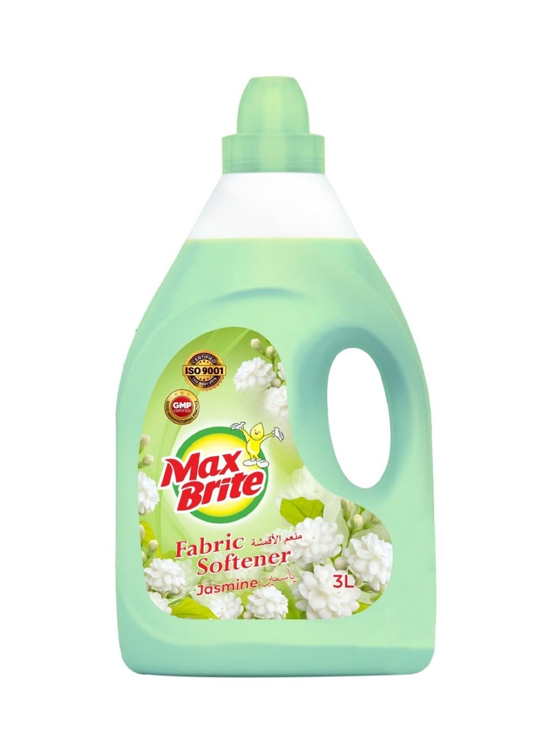 Max Brite Fabric Softener For All Types of Clothes Long Lasting Jasmine Fragrance 3L - Image 1