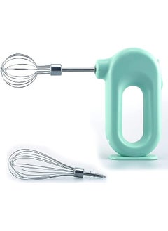 erorex Electric Mixer Compact Cordless Electric Egg Beater Usb Rechargable Egg Beater With 2 Detachable Stir Whisks 4 Speed Modes For Whipping And Mixing Cookies Dough Batters And More Green  - Image 1