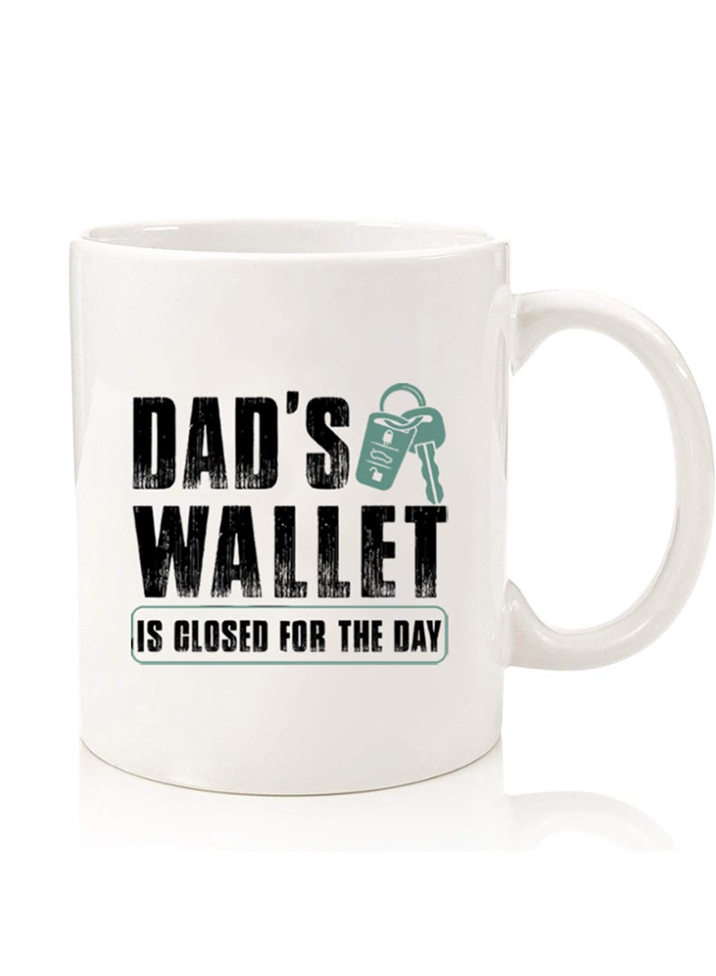 Theodor Premium Quality Two Sided Printed Coffee Mug Tea Cup For Home Office, Kids Men Women Dads wallet Black  - Image 1