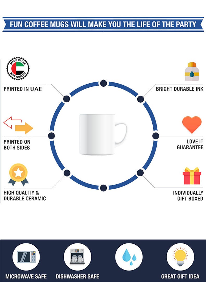 Theodor Premium Quality Two Sided Printed Coffee Mug Tea Cup For Home Office, Kids Men Women Dads wallet Black  - Image 2