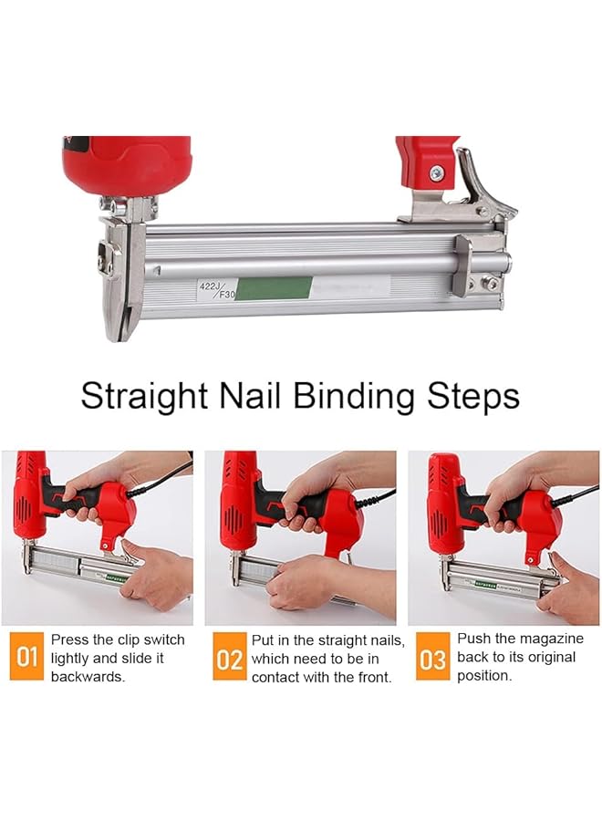 erorex Electric Nail Gun Framing Nailer Wood Frame Stapler Diy Furniture Construction Nail Electric Tool Nails Carpentry Woodworking Tools 2600W 220V 100 Nails Portable F30  - Image 4