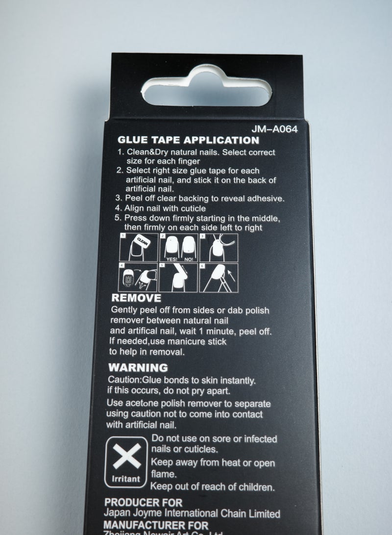 Generic Press On Nails, 24 Gel Nails Kit, Reusable Stick On Nails in variable Sizes, French Style, Polar Light,Full Well Tips, Shimmery Finish,Fake Nails press on, impress nails, stick on nails - Image 5