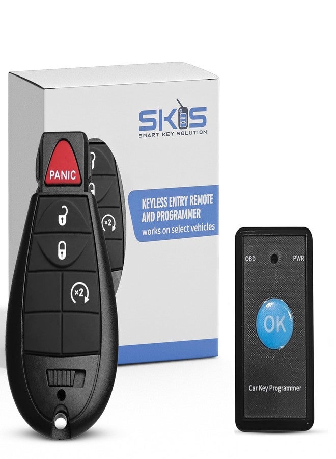 Smart Key Solution Key Fob Remote Replacement Fits for 2013 2014 2015 2016 2017 Dodge Ram 1500 2500 3500 GQ4-53T Keyless Entry Remote Control - Image 1