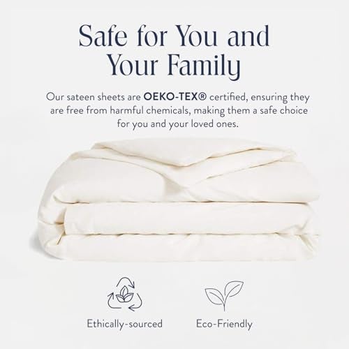 Brooklinen Luxury Sateen Duvet Cover - 100% Cotton, King/California King Size in Cream with Extra-Long Corner Ties and Button Closure - Best King/Cali King Duvet Covers - Image 4