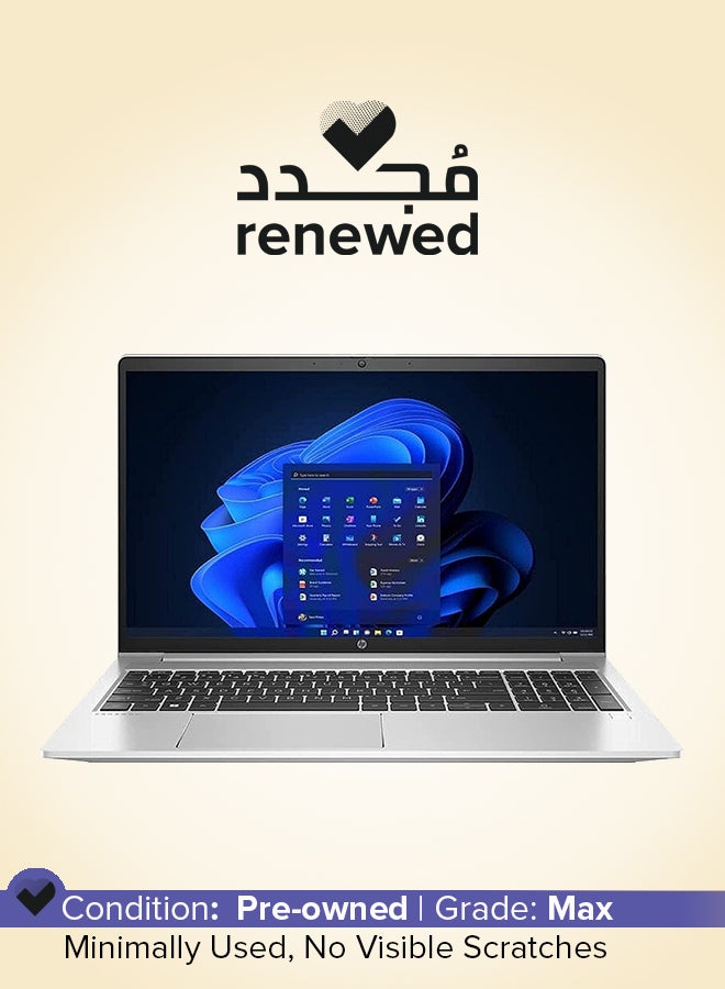 HP Renewed - Probook 450 G9 Laptop With 15.6-Inch HD Display,Intel Core i7/1255U/12th Gen/10-Cores/8GB RAM/512GB SSD/Intel Iris X Graphics/Windows 11 English Silver - Image 1