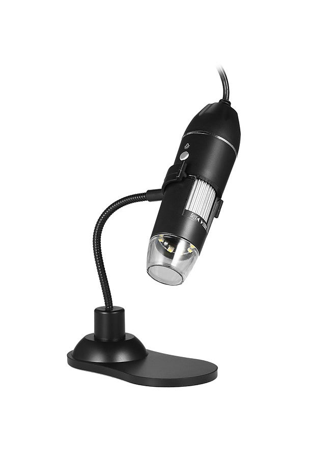 Digital Zoom Microscope USB Handheld & Desktop Magnifier 0.3MP Camera 8-LED Light Magnifying Glass 1000X Magnification for Windows/Mac System with Stand