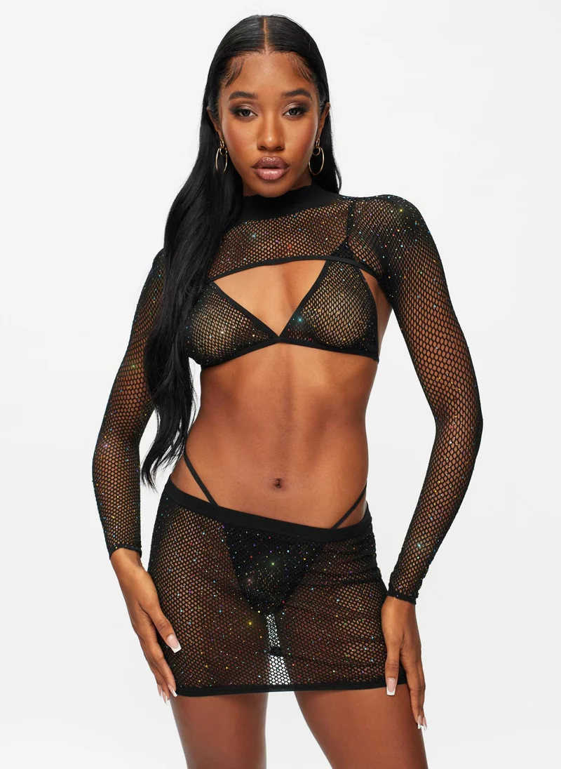 Ann Summers Ann Summers Centre Stage 4Pc Set Black