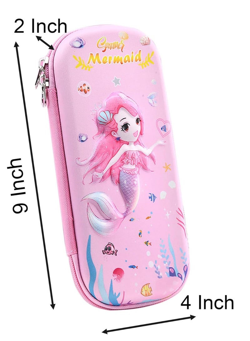 عام حزمة 3D القلم وقلم رصاص مربع، 9 بوصة × 4 بوصة × 2 بوصة مربع قلم رصاص الثابت لتخزين القلم وعلامة وهدايا عطلة (حورية البحر) - Image 2