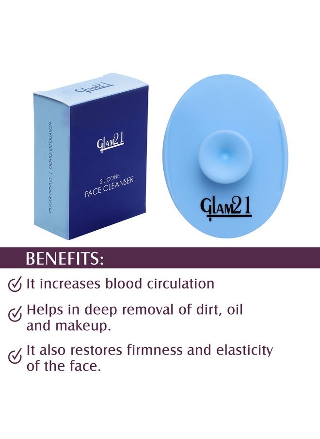 Glam21 Silicone Face Cleanser Scrubber for Soft Exfoliating Cleansing and Massaging Tool Face Massage Blackhead, Dull & Pollution Removing | Skin Hygiene (Small) - pzsku/Z549D4FDE963929925EE3Z/45/_/1737721115/23b1a3f5-5bf9-4ee6-9dc0-cf7c9509e2a1