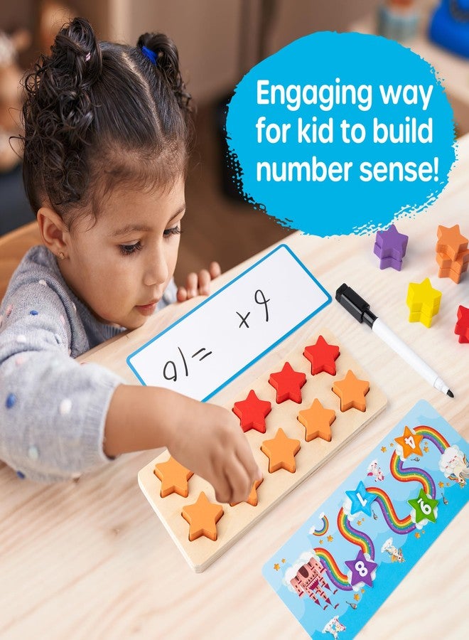SYNARRY Wooden Ten-Frame Set Math Manipulatives for Kindergarten Classroom Elementary 1st 2nd Grade, Montessori Toys Gifts for 3-8, Addition and Subtraction Counters Math Games for Kids Ages 6-8 - Image 5