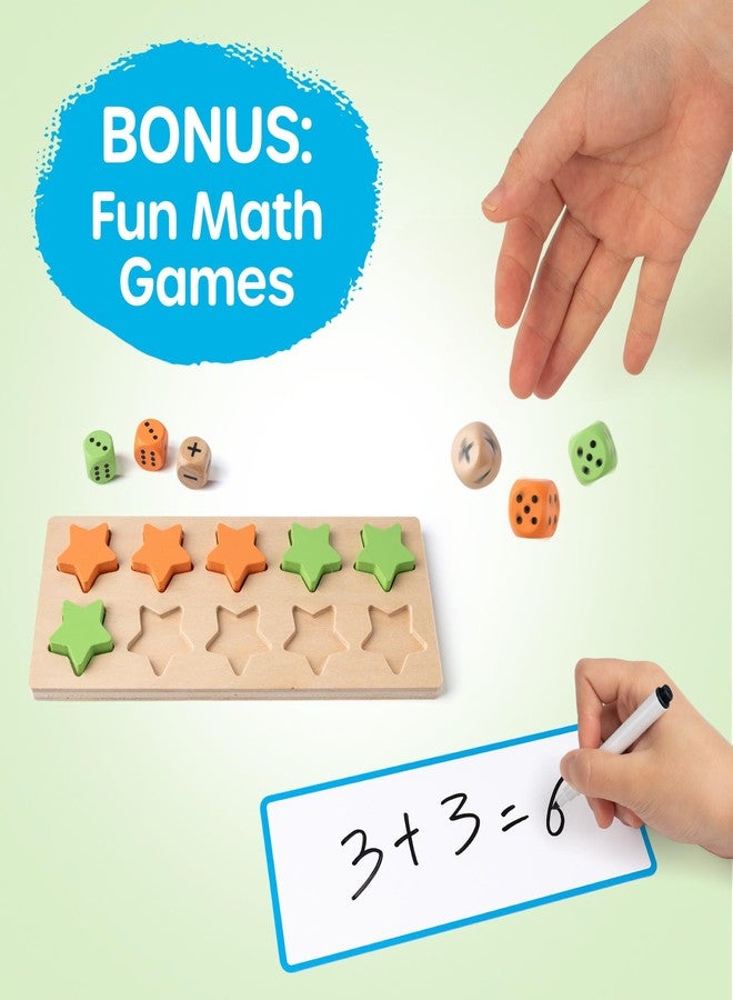 SYNARRY Wooden Ten-Frame Set Math Manipulatives for Kindergarten Classroom Elementary 1st 2nd Grade, Montessori Toys Gifts for 3-8, Addition and Subtraction Counters Math Games for Kids Ages 6-8 - Image 4