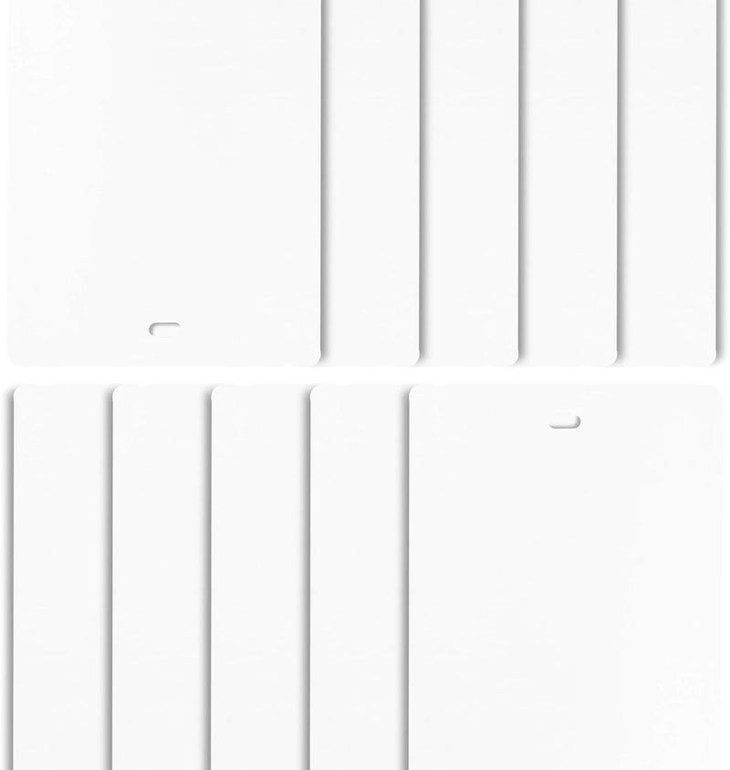 DALIX PVC Vertical Blind Replacement Slats Curved Smooth White 58.5 x 3.5 (10-Pack) Small Size - Image 1