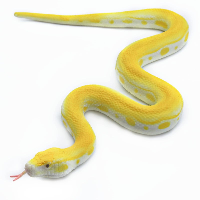 SIENON Realistic Fake Snakes Toy Soft Rubber Snake Figure Garden Snake Scare Birds and Squirrels Python Action Model Snake Toy Figurines Stress Relief Toys Halloween Prank Props Python - Image 2