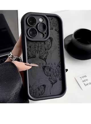 Black Butterfly Phone Case for iPhone 16 Pro