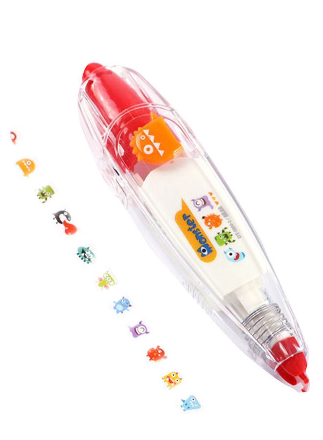 NIBEMINENT Creative Cartoon Push Type Lace Correction Tape White/Clear/Red