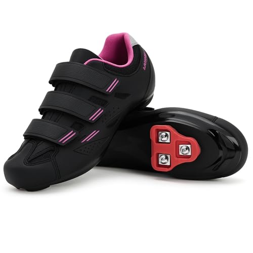 Tommaso Pista 100 Peloton Shoes for Women, Indoor Cycling Shoes for Women with Delta Cleats, Peloton Bike Accessories—Made with Vegan Leather—Pink—3 Hook & Loop—Size 7.5US—38EU - Image 1