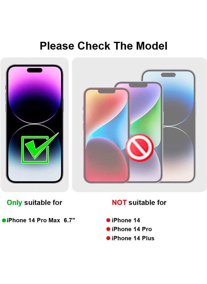 Rock Pow - [iPhone 14 Pro Max] 1-Pack Tempered Glass Screen Protector with Easy Applicator Installation Frame for Perfect Fit, Anti-Scratch, Case Friendly, 9H Surface Hardness,HD Crystal Clear, Reinforcement Edg - Image 1