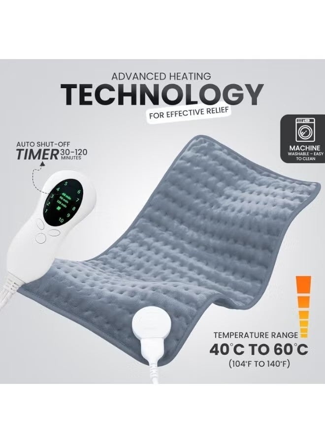 Heating Pad for Back, Heating Pad for Period Cramps with 6 Heat Settings & Timer, Portable Electric Heating Pads for Neck and Shoulders, Gifts for Women, Men, Blue - Image 4