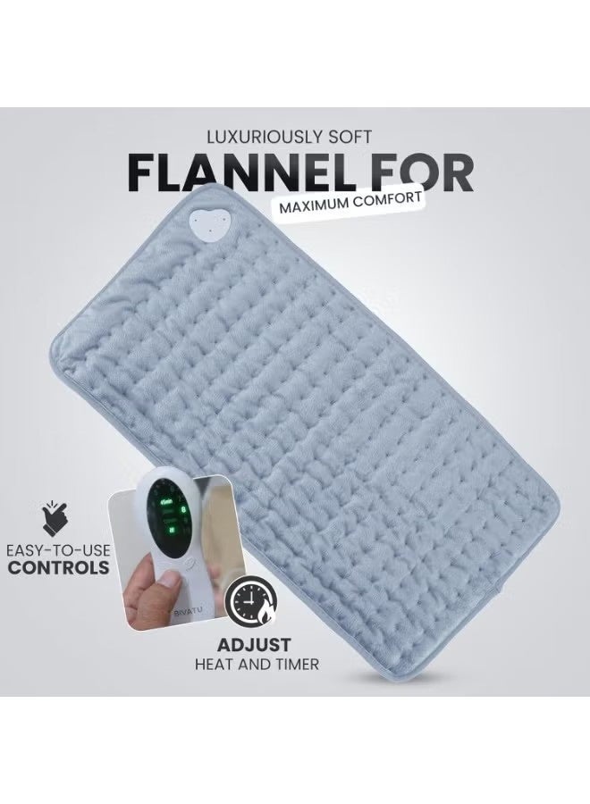 Heating Pad for Back, Heating Pad for Period Cramps with 6 Heat Settings & Timer, Portable Electric Heating Pads for Neck and Shoulders, Gifts for Women, Men, Blue - Image 5