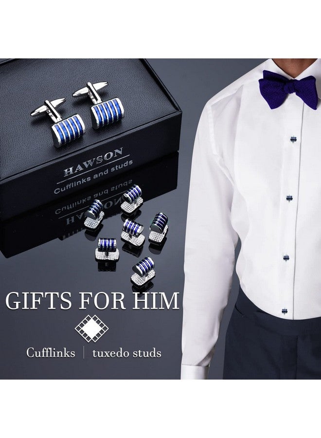 HAWSON Ufflinks And Tuxedo Studs Set In Gift Box, Easy To Wear, Gifts Or Jewelry For Men, Wedding Accessories, Designed By Hawson. - Image 3