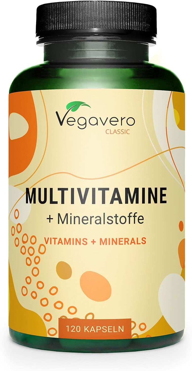Vegavero مجموعة فيجافيرو المتعددة الفيتامينات والمعادن المعقدة النباتية مع جميع فيتامينات ب VIT A C D3 E K2 الحديد الزنك اليود السيلينيوم الكروم 120 كبسولة - Image 1