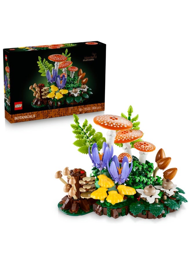 LEGO Botanicals Woodland Mushrooms Decor Set 11505 (Age 18+, 806 Pieces) - Image 1