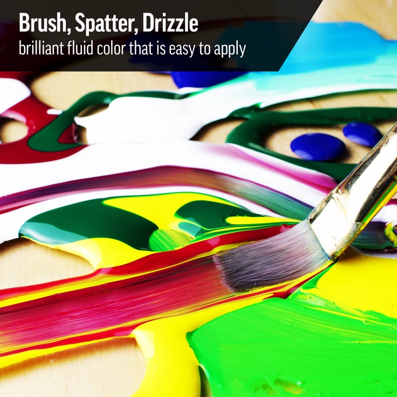 GOLDEN Fluid Acrylics, Raw Umber, 4 fl. oz. Bottle, Professional Acrylic Paint, Semi-Opaque - Image 4