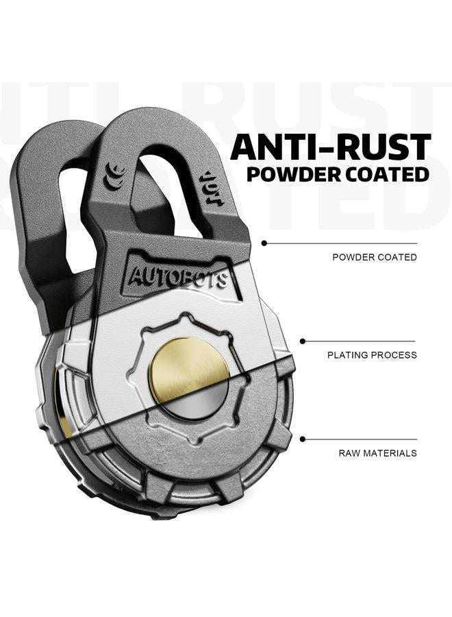 AUTOBOTS Block (22046LBS Work Load Limit) for Winch Recovery,Heavy Duty Forged Steel Block Pulley for Truck, UTV, ATV Black - Image 2