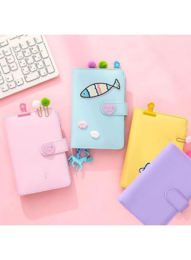 GGEROU DIY Lined Journal Sketchbook Pocket Planner Girls Diary Cute Notepads Stationery  - Image 3