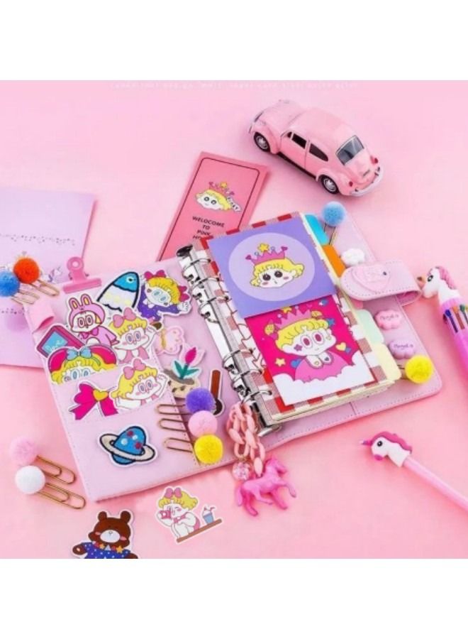 GGEROU DIY Lined Journal Sketchbook Pocket Planner Girls Diary Cute Notepads Stationery  - Image 2