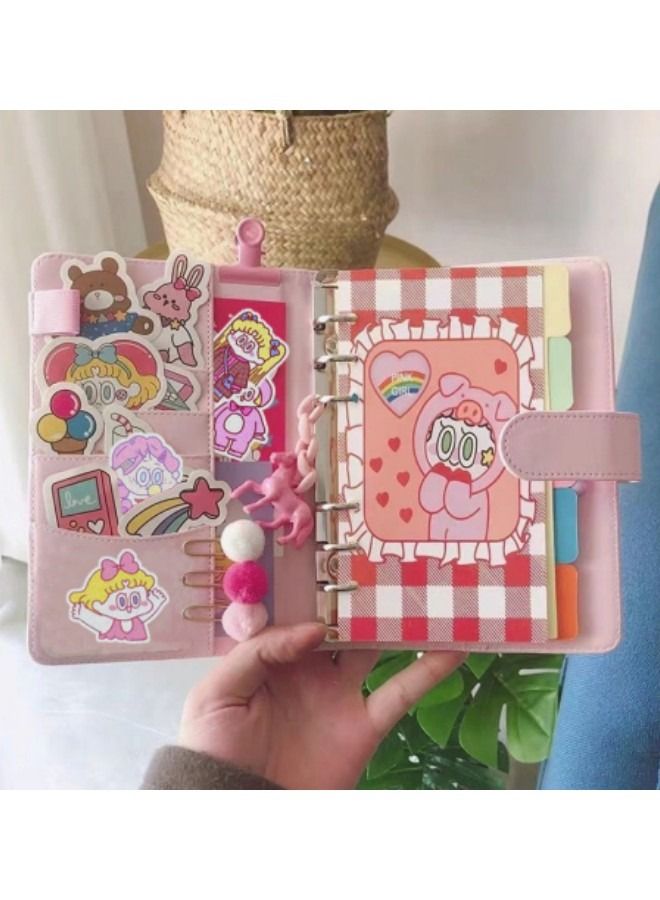 GGEROU DIY Lined Journal Sketchbook Pocket Planner Girls Diary Cute Notepads Stationery  - Image 5