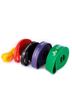 CHAMP KIT Resistance Bands , Pack of 5 Different Levels Elastic Band for Home Gym Long Exercise Workout , Great Fitness Equipment for Training, Yoga , Free Carrying Bag  - Image 1