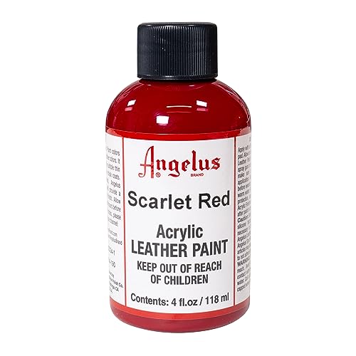 Angelus Acrylic Leather Paint 4 Fl Oz Pack of 1 Scarlet - Image 1