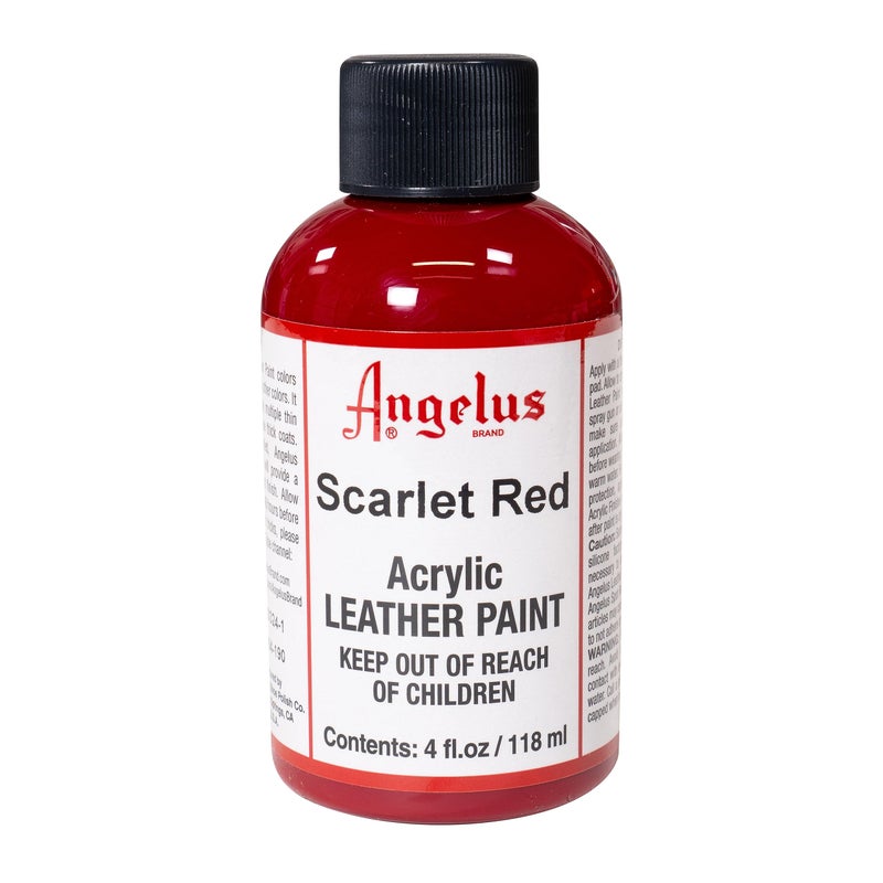 Angelus Acrylic Leather Paint 4 Fl Oz Pack of 1 Scarlet - Image 2