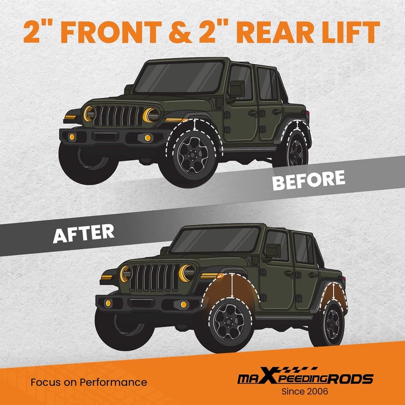 maXpeedingrods مجموعة رفع maXpeedingrods 2" لجيب جراند شيروكي WK و كومندر XK (2006-2010) - Image 5