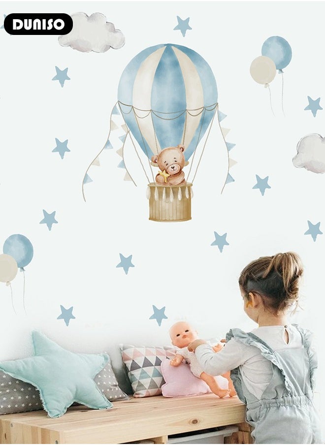 DUNISO Wall Decals, Removable DIY Art Wall Decors, Self-Adhesive Cartoon Animal Wall Stickers, Star Animal Wall Stickers, Balloon Animal Wall Stickers for Nursery Kids Room Playroom Decor  - Image 2