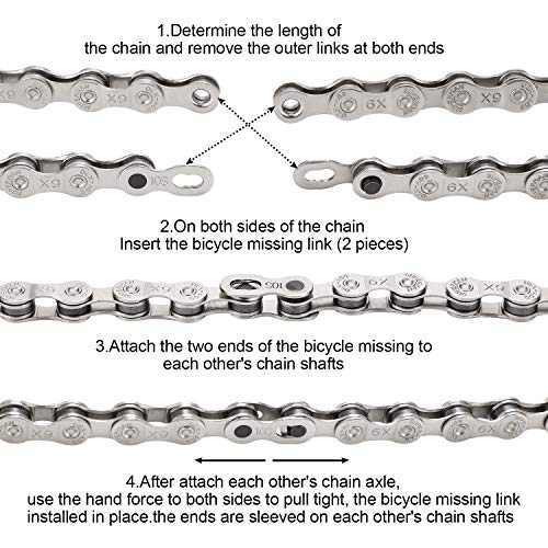 Oumers Bike Chain Tool Set, Bike Chain Plier Bike Chain Splitter Chain Wear Indicator 3 Pairs Bicycle Missing Link for 6/7/8/9/10 Speed Easy Using Chain Remover Closer - Image 5