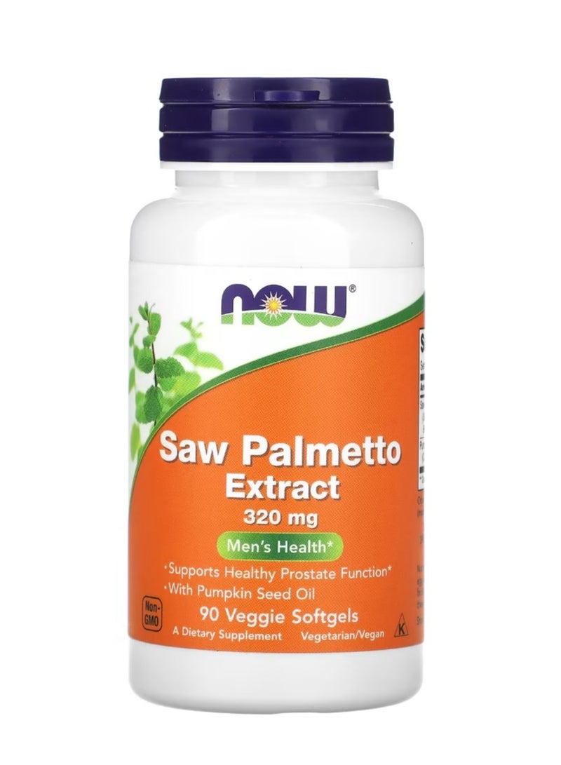 now Saw Palmetto Extract Men's Health 320 mg 90 Veggie Softgels - Image 1
