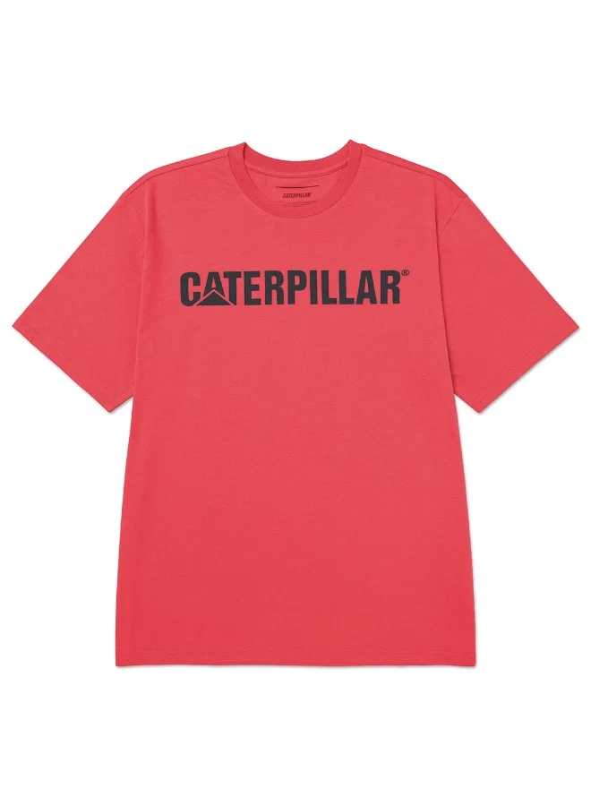 Caterpillar CAT Men’s Logo Tee – 60% Cotton 40% Recycled Polyester – Soft Jersey – Classic Caterpillar Chest Print