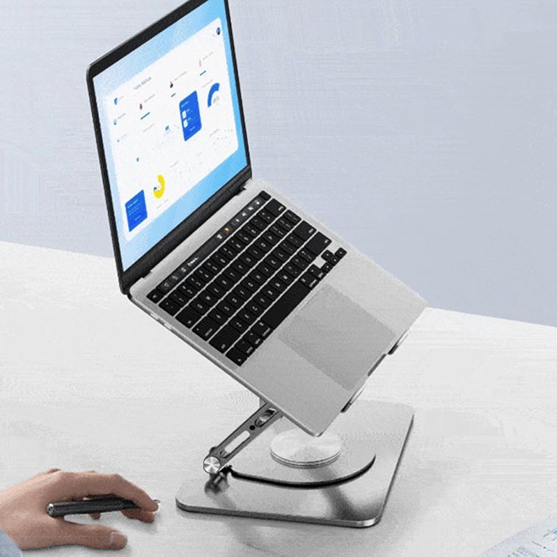 ordinarYone 360 Degree Rotating Foldable Laptop Stand Adjustable Heights Angled Sturdy Portable for 8 to 15.6inch Notebook Us - Image 5