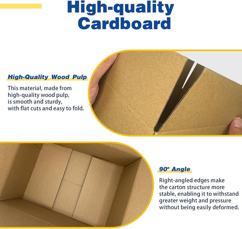 SECUREMENT® 3 Ply Corrugated Box for packing for Secure Shipping, Moving, Courier & Goods Transportation - 4.5 x 4.5 x 1.5 inches (100 Boxes) - Image 5