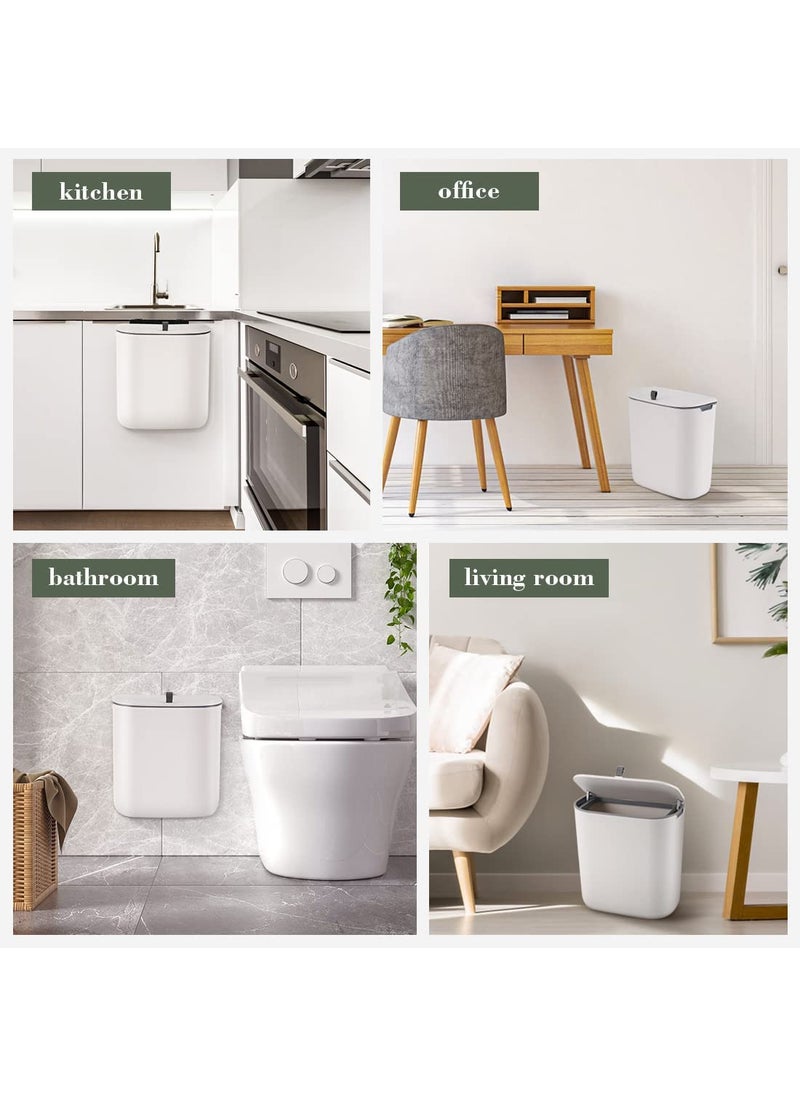 MAPPLE CREATION MAPPLE CREATION Small Waste Bin Cute Ninja Press Desk Bin with Lid Bedroom Bin with 1 Roll of Waste Bag Dustbin for Home Bedroom Kitchen Car Office Trash Can green waste bin JK12  - Image 3