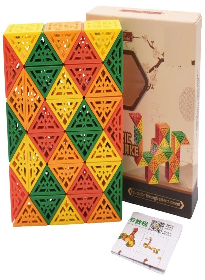 KITMEER Geometric Magic Snake Cube Twisty Puzzle Toys (36 Blocks), for Kids Age 6 Years & Up - Image 1
