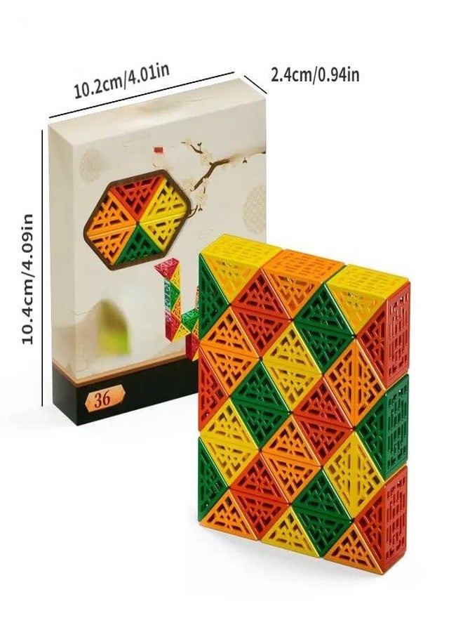 KITMEER Geometric Magic Snake Cube Twisty Puzzle Toys (36 Blocks), for Kids Age 6 Years & Up - Image 2