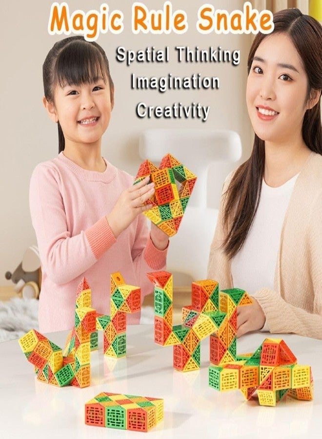 KITMEER Geometric Magic Snake Cube Twisty Puzzle Toys (36 Blocks), for Kids Age 6 Years & Up - Image 5