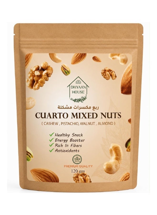Dhyaan House Cuatro Mixed Nuts - 120 gm - Image 1