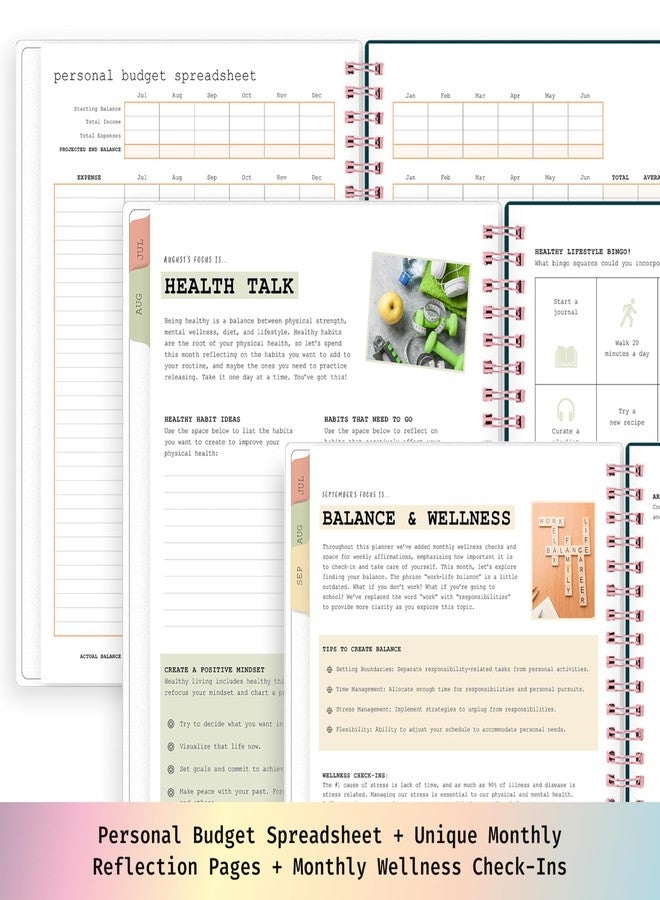 Blue Sky WAAV 2026-2027 Weekly and Monthly Academic Year Planner Calendar, July 2026 - June 2027, 7" x 9", Flexible Cover, Wirebound, Laminated Tabs, Storage Pocket, Includes 20 Extra Notes Pages, Callisto - Image 5