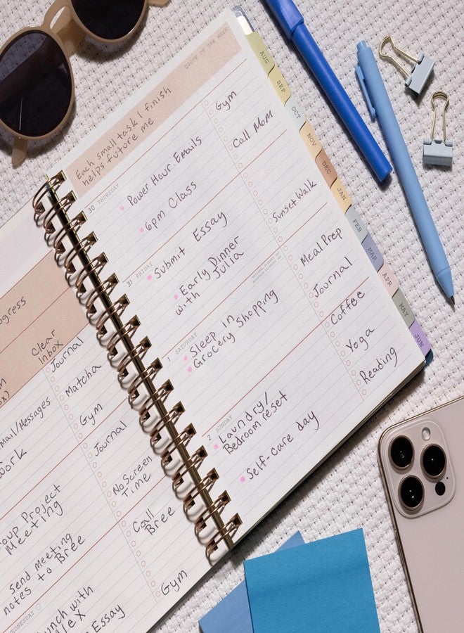Blue Sky WAAV 2026-2027 Weekly and Monthly Academic Year Planner Calendar, July 2026 - June 2027, 7" x 9", Flexible Cover, Wirebound, Laminated Tabs, Storage Pocket, Includes 20 Extra Notes Pages, Callisto - Image 2