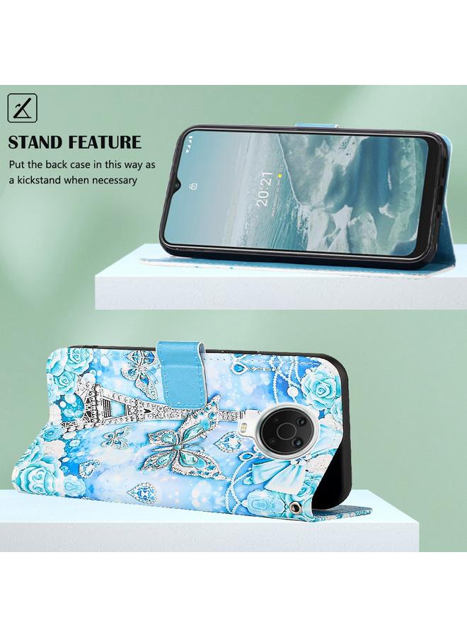 إيروريكس جراب لهاتف Nokia G20 / G10، مصنوع من الجلد المنسوج البسيط برسومات ملونة - Image 5